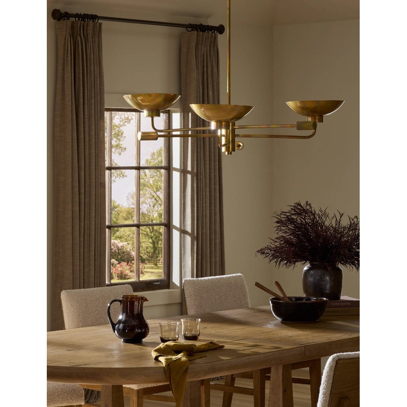 Edgar Chandelier Antique Brass 38″Dia