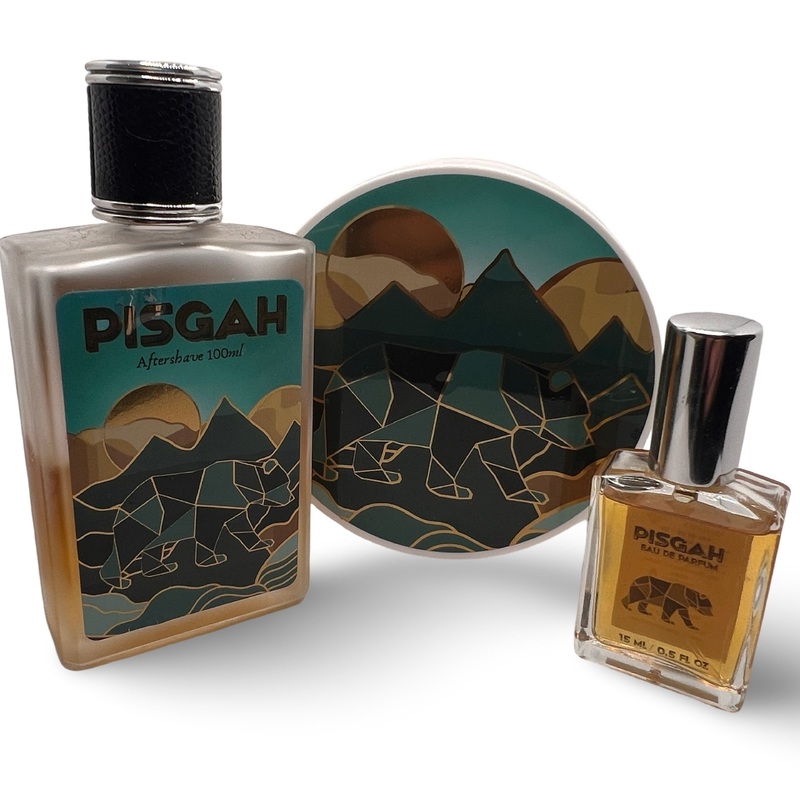 Pisgah Shaving Soap (Kodiak Base), Splash, and EDP – by Murphy and McNeil (Used)