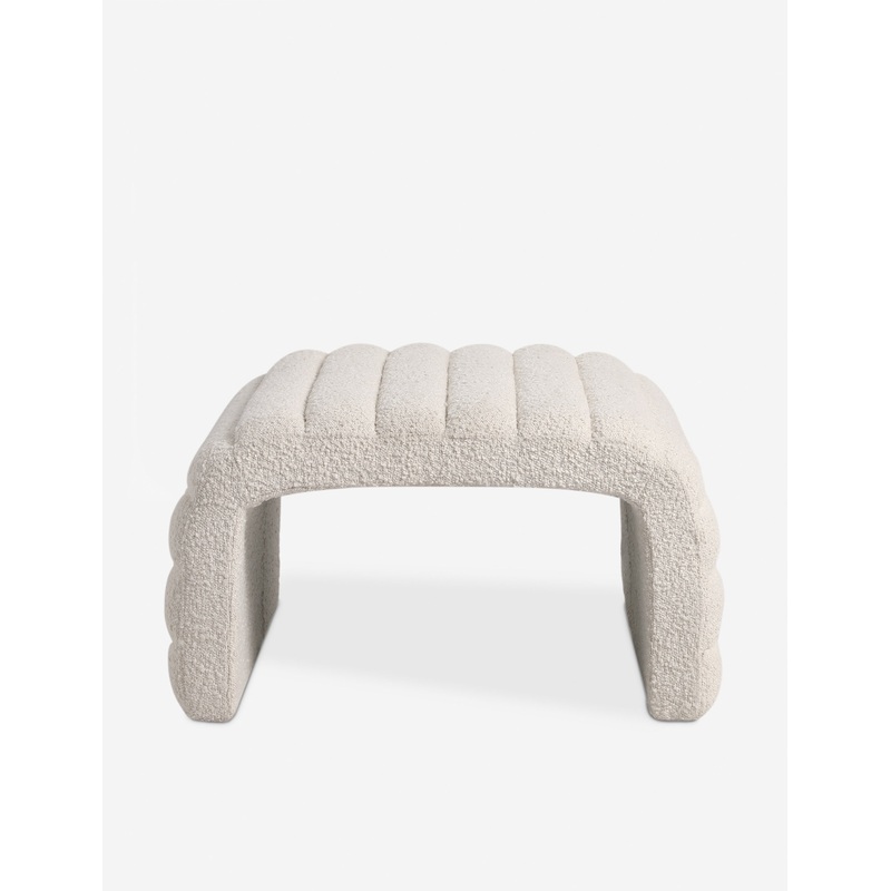 Leon Ottoman by Carly Cushnie Ivory Boucle