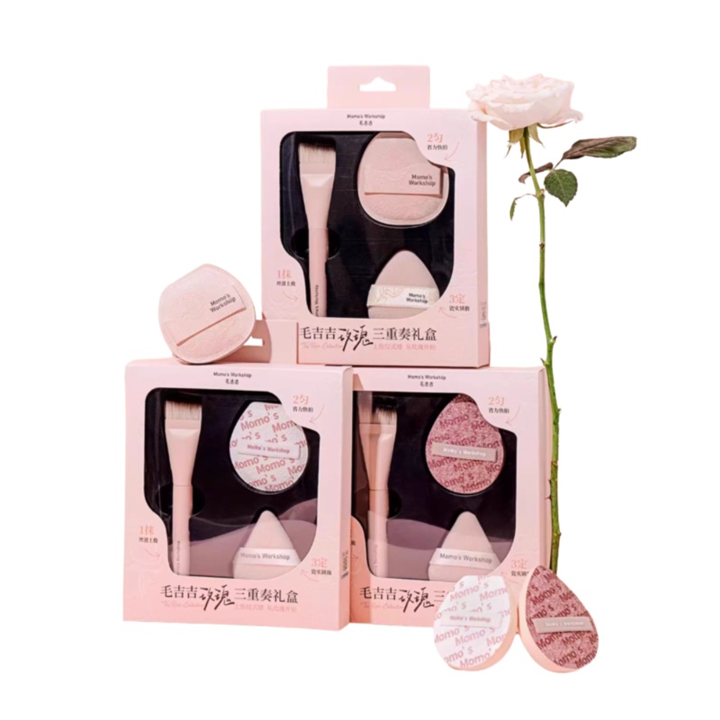 Momo’s Workshop Rose Trio Gift Box 3pcs/box  Satin Rose