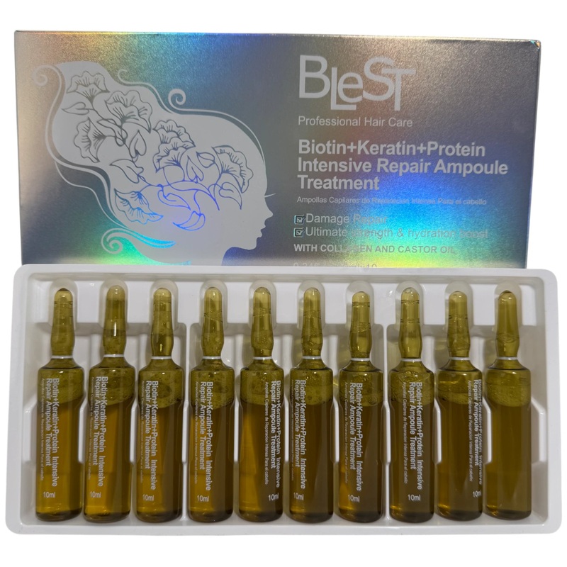 Blest Biotin+Keratin+Protein Intensive Repair Ampoule Treatment – Wholesale 5 Units (BA-02)