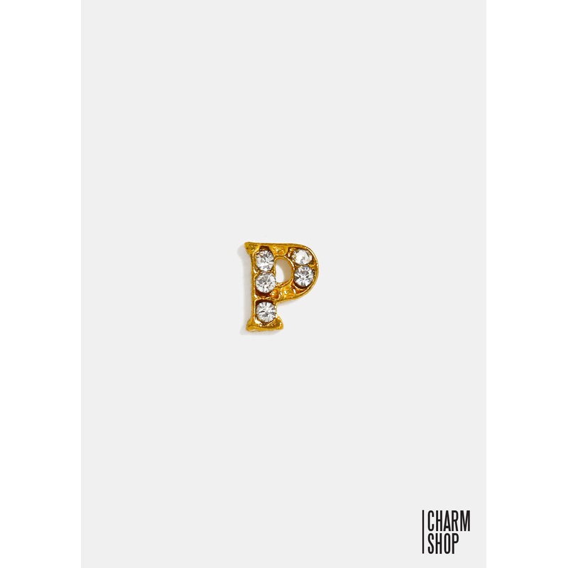 Gold Letter P Locket Charm