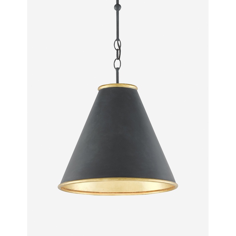 Adkins Pendant Brass and Black 16″Dia
