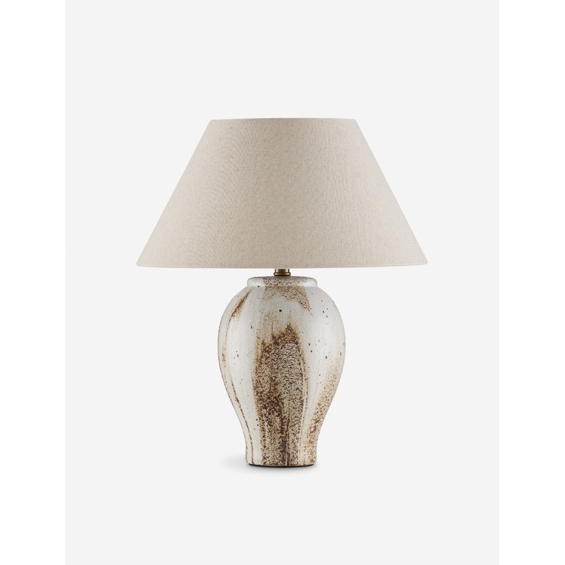 Aldana Table Lamp Brown and White