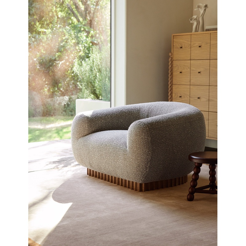 Billow Accent Chair by Sarah Sherman Samuel Cafe Basket Boucle