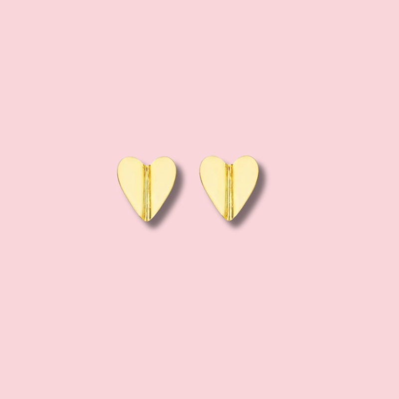 Wings Of Love Folded Heart Studs Medium